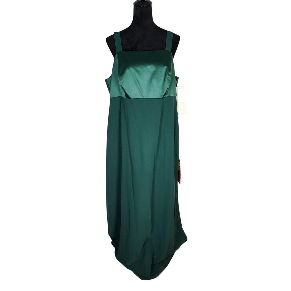 NWT PAPELL Boutique Evening Size 20W Emerald Green Floor Maxi Gown Bridesmaid